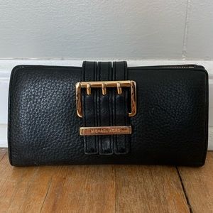 Michael Kors black leather wallet
